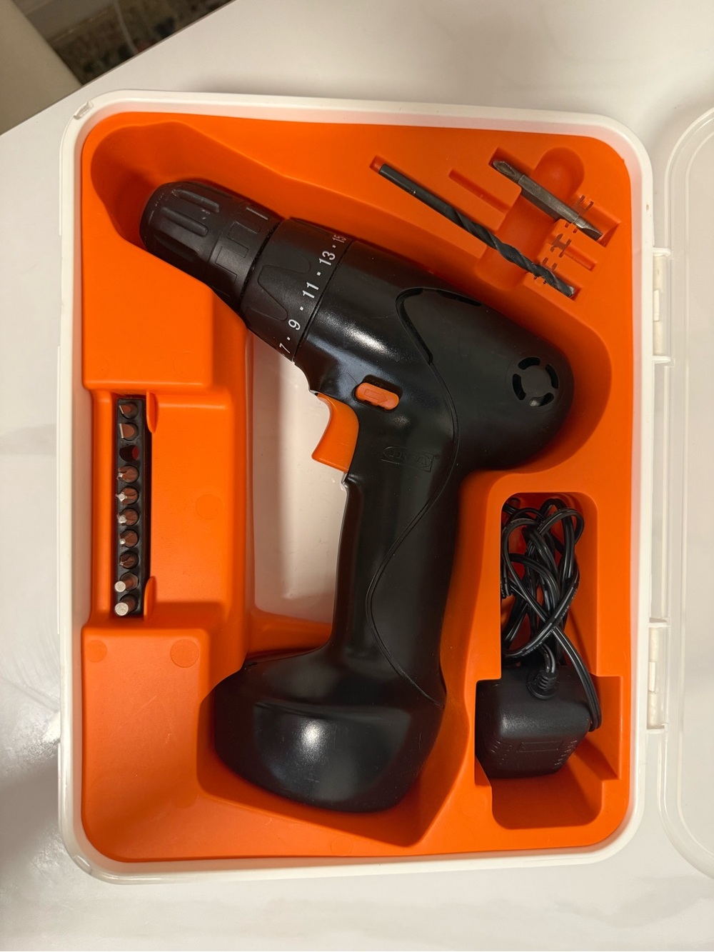 IKEA Orange and Black Screw Bit Set with Compact Holder